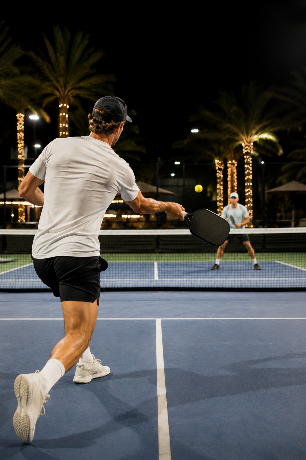 Pickleball club players on court
